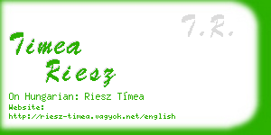timea riesz business card