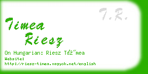 timea riesz business card